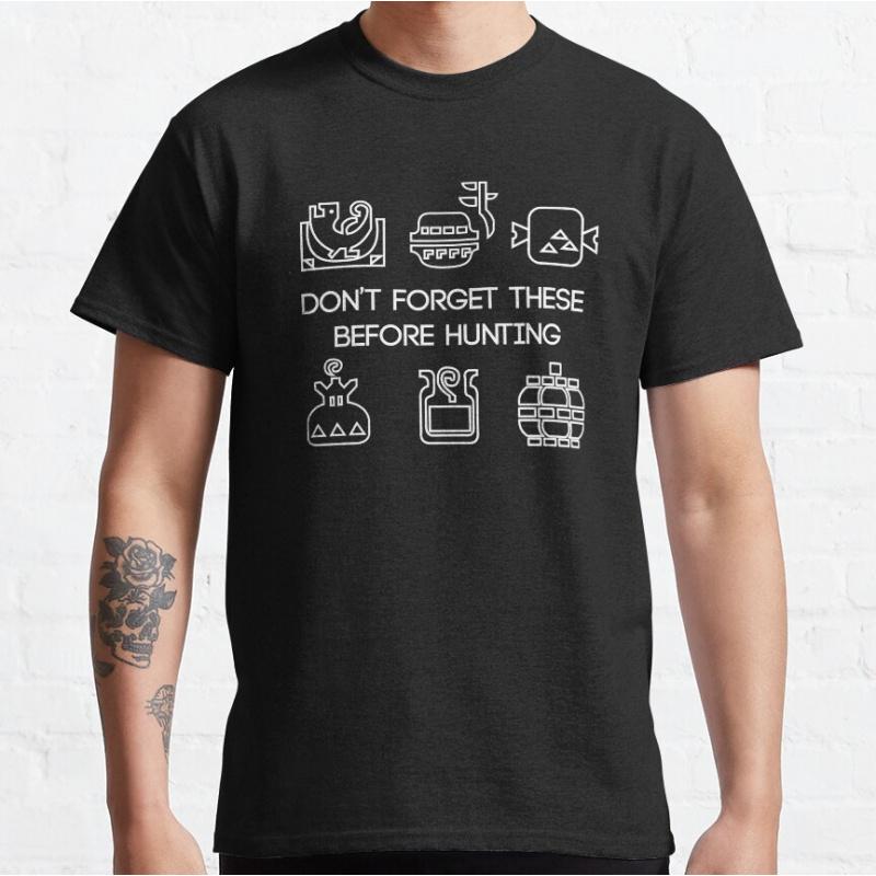 monster hunter item Vintage video game Monster Hunter cartoon Graphic T Shirts large size Adult tops S6XL S