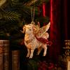 Cadeau pour la famille et les amis Ornement suspendu mouton de Noël plat 2D avec cordon, Décorations de fête d'intérieur en acrylique Pendentif pour arbre Fête à la maison Festif