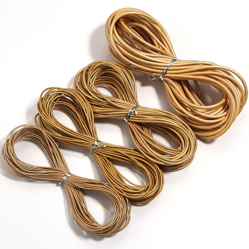 10yards/lot 2mm 100% Genuine Round Leather Cords Jewelry Cords for Leather Bracelet Thread Rope Necklace Jewelry Making Finding