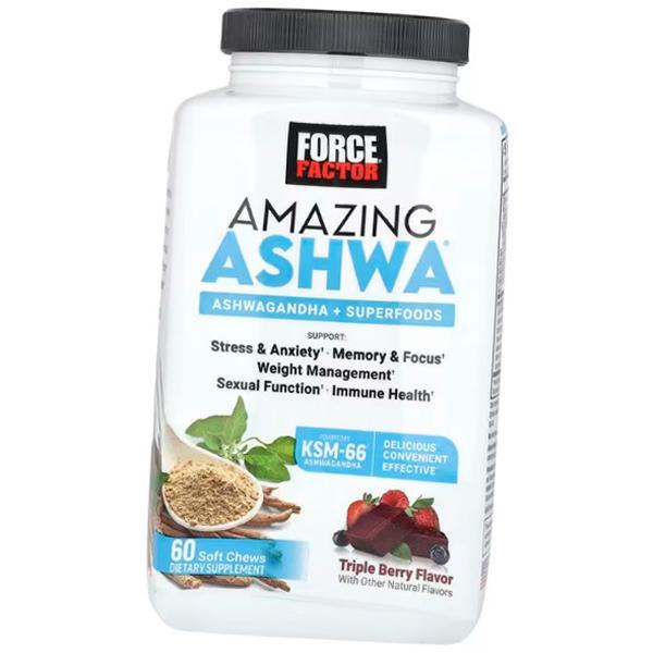 

Ашваганда комплекс, Amazing Ashwa Soft, Force Factor 60гелкапс Ягідний мікс (71641008) 60softgels Berry mix