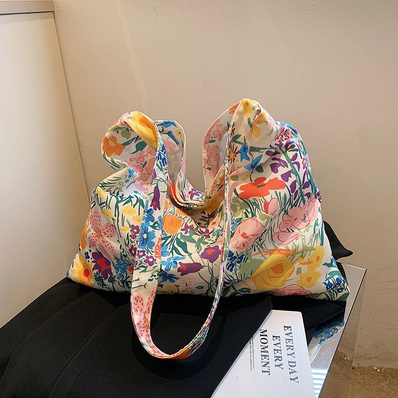 

Модная повседневная сумка-мессенджер женская маленькая свежая хлопковая сумка с цветочным принтом студенческая ретро холщовая наплечная сумка сумка для покупок