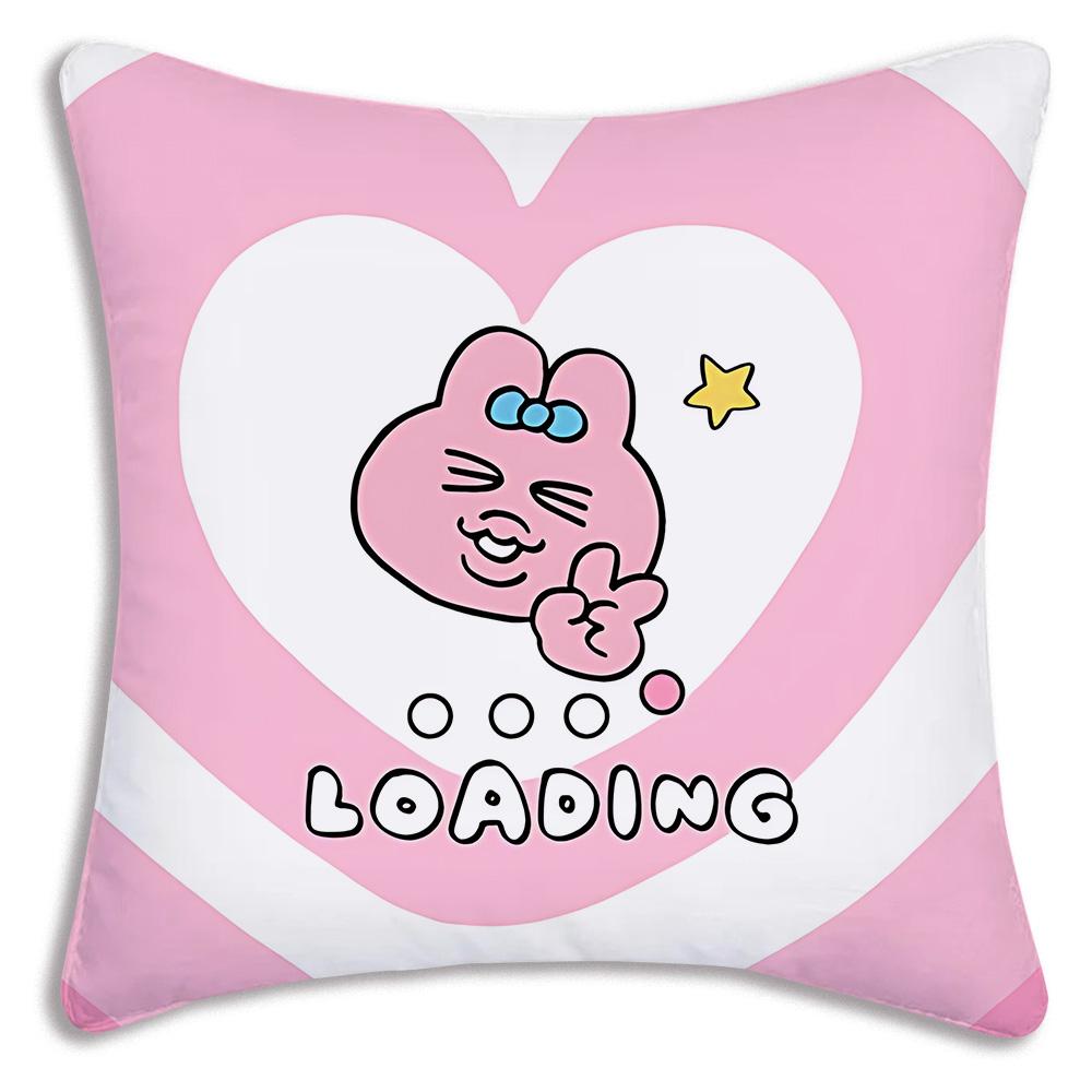 Süße Cartoon O-Opanchu Usagi Kissenbezüge Cartoon Sofa Dekoratives Zuhause Zweiseitiger Druck Kurzer Plüsch Süßer Kissenbezug