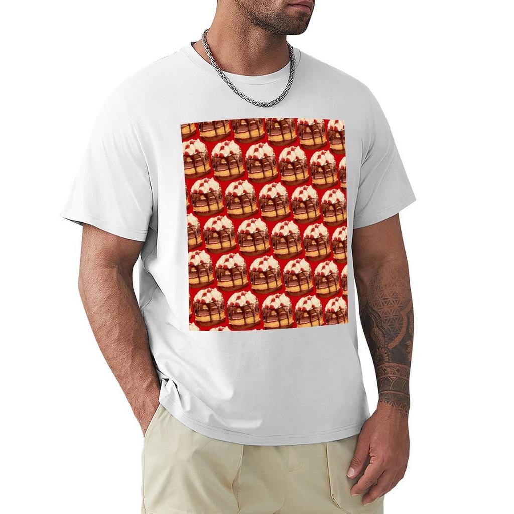 Chocolate Raspberry Cake Pattern TShirt anime figures anime funny shirt cotton essential t shirt mens funny t shirts
