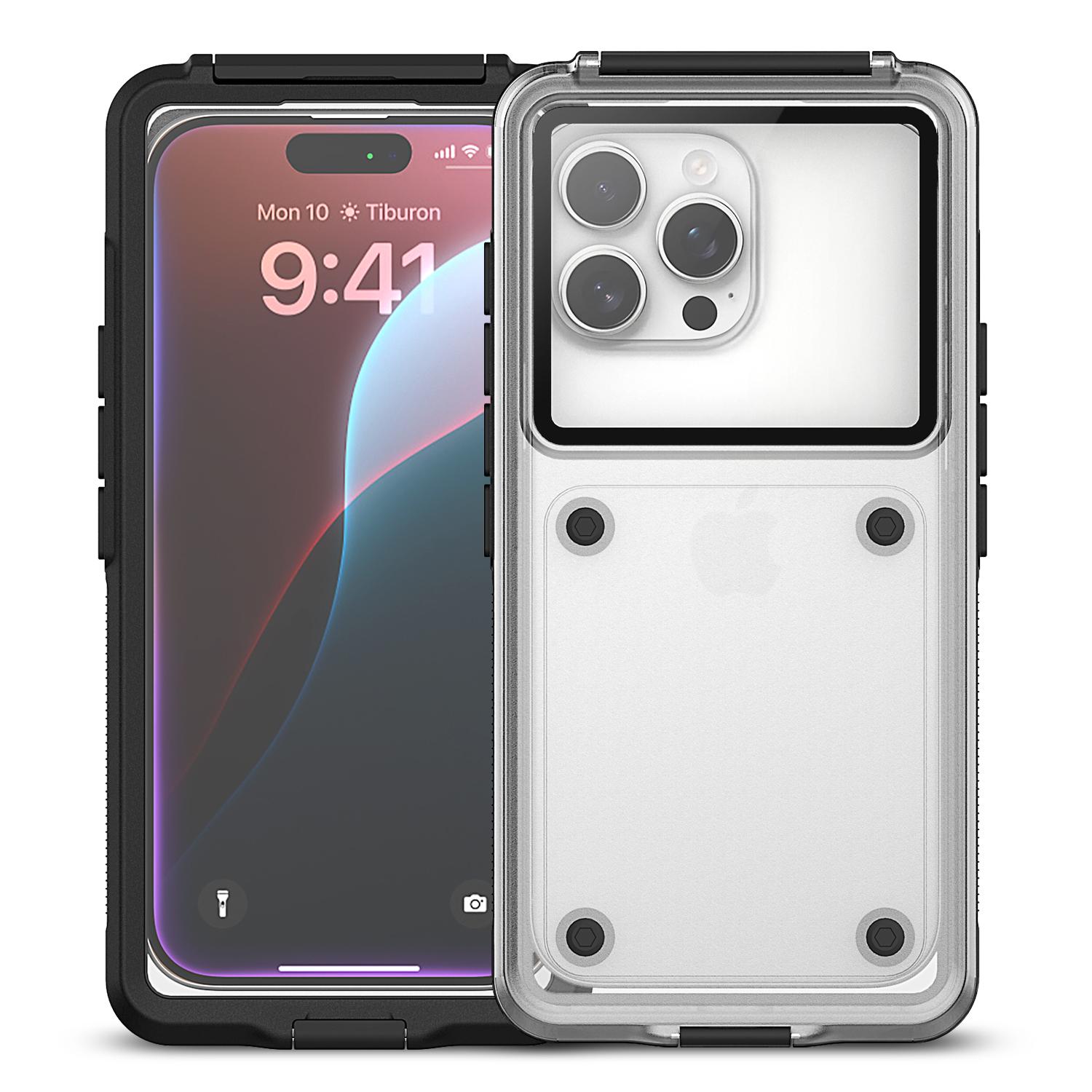 

Водонепроникний чохол для iPhone 17/16/16 Pro/15 Pro, внутрішній захист для мобільного телефону 6,3 дюйма, IP68, глибина 30 м, доступ до кнопок