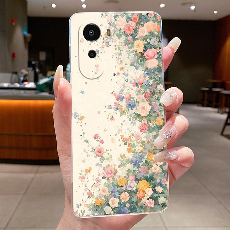 For Xiaomi Redmi A7 Pro 2026 Phone Case Clear Luxury Fashion Butterfly Flowers Soft TPU Casing for Redmi A7 Pro A7Pro Back Cover
