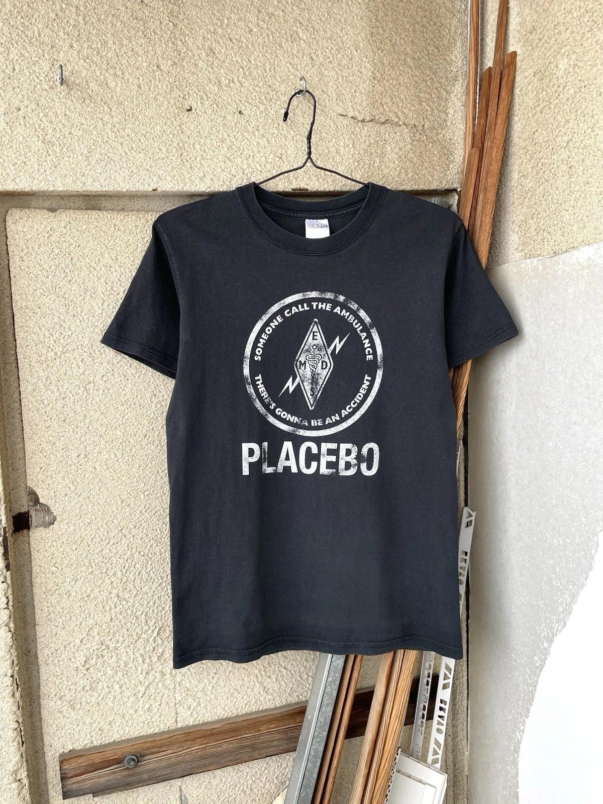 Vintage 2006 Placebo Meds Britpop Rock Band T-Shirt Size S Faded Black 4XL