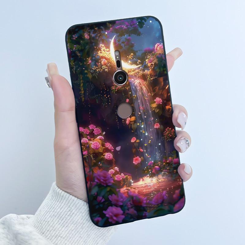 Case For sony Xperia XZ2 XZ3 Black Silicone Soft TPU Phone Case sony XZ2 XZ3 Luxury Cute Love Rabbit Funny Protective Back Cover