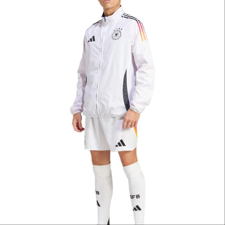 adidas Germany Anthem Football Jacket Asia Sizing 'Purple Pink' Men's IX0405