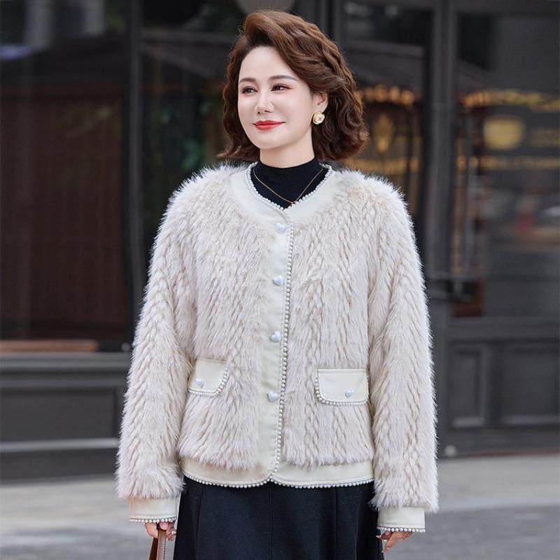 Winter mink velvet jacket women's autumn and winter fur integrated imitation fur short coat