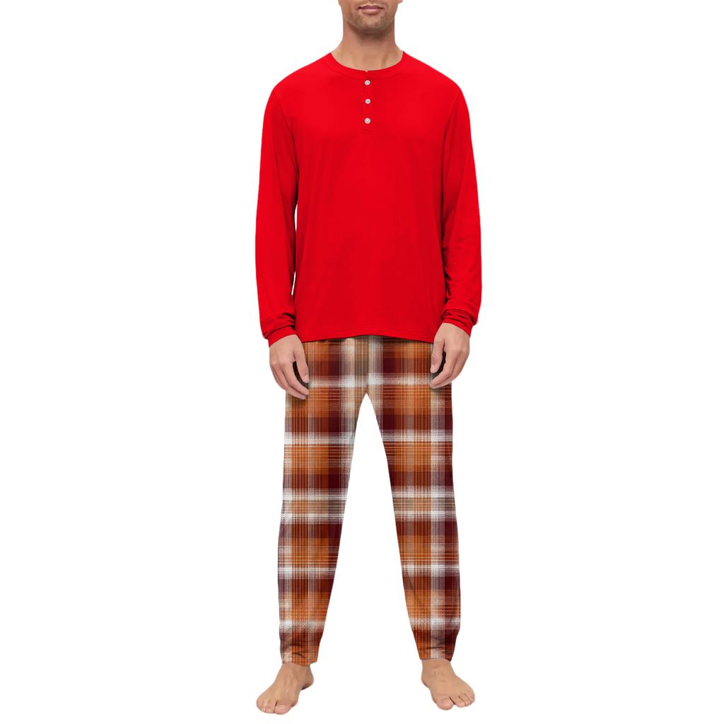 Men's Pajama Set, Long Sleeve And Long Pants, Two-piece Set