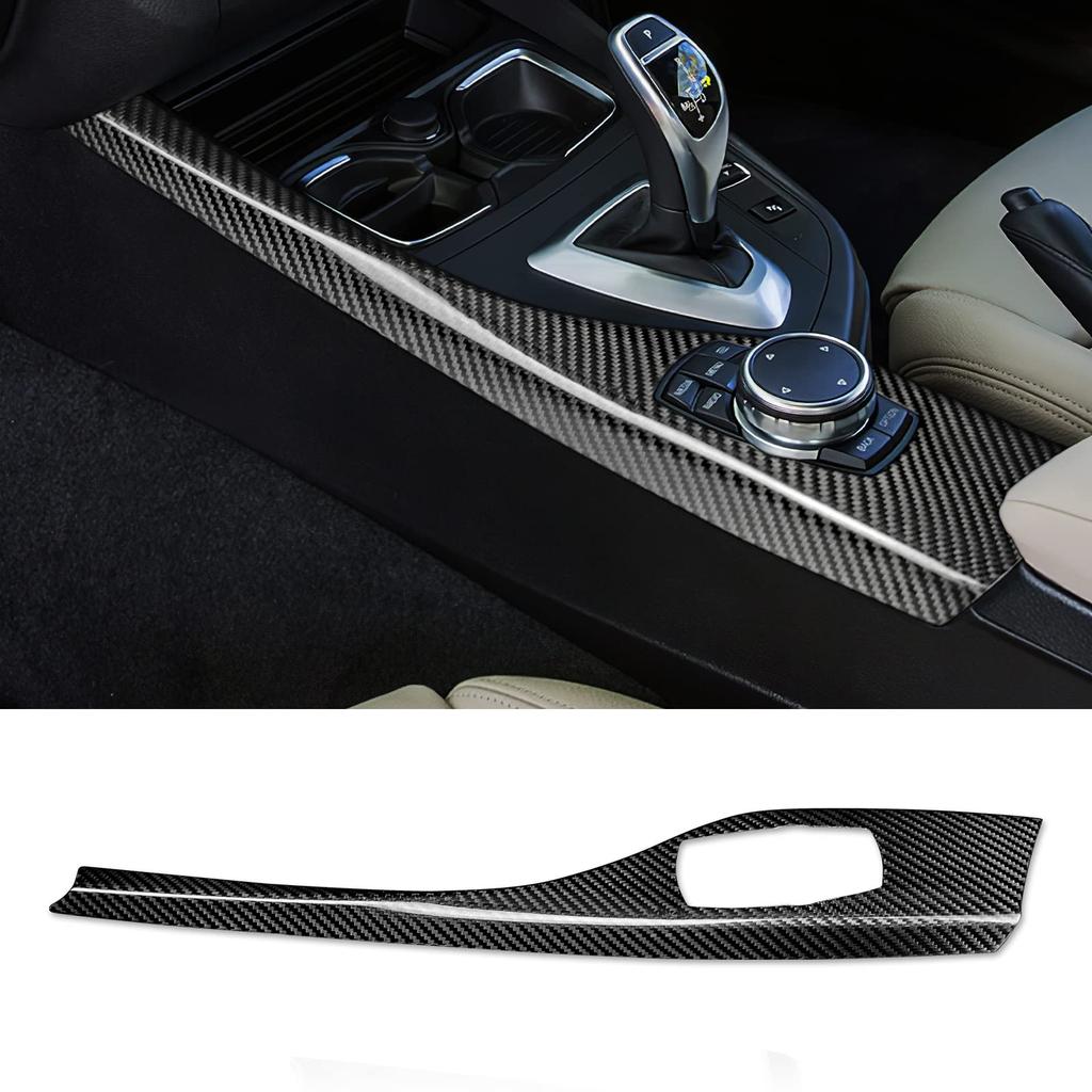AIRSPEED Carbon Fiber Console Multimedia Button Panel Cover for BMW and Custom Interior Drive Only F20, F21, F22, Accessory, Right-Hand (Black)