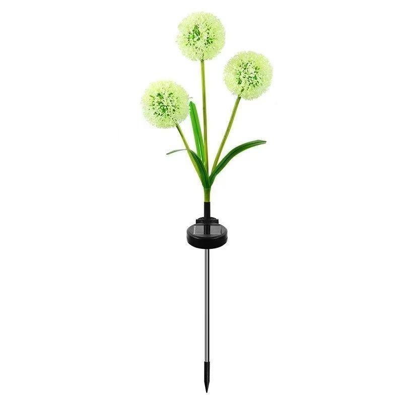 Solar Powered Dandelion Garden Lights With Rgb Color Changing And Waterproof Perfect For Yard Patio Pathway Decor