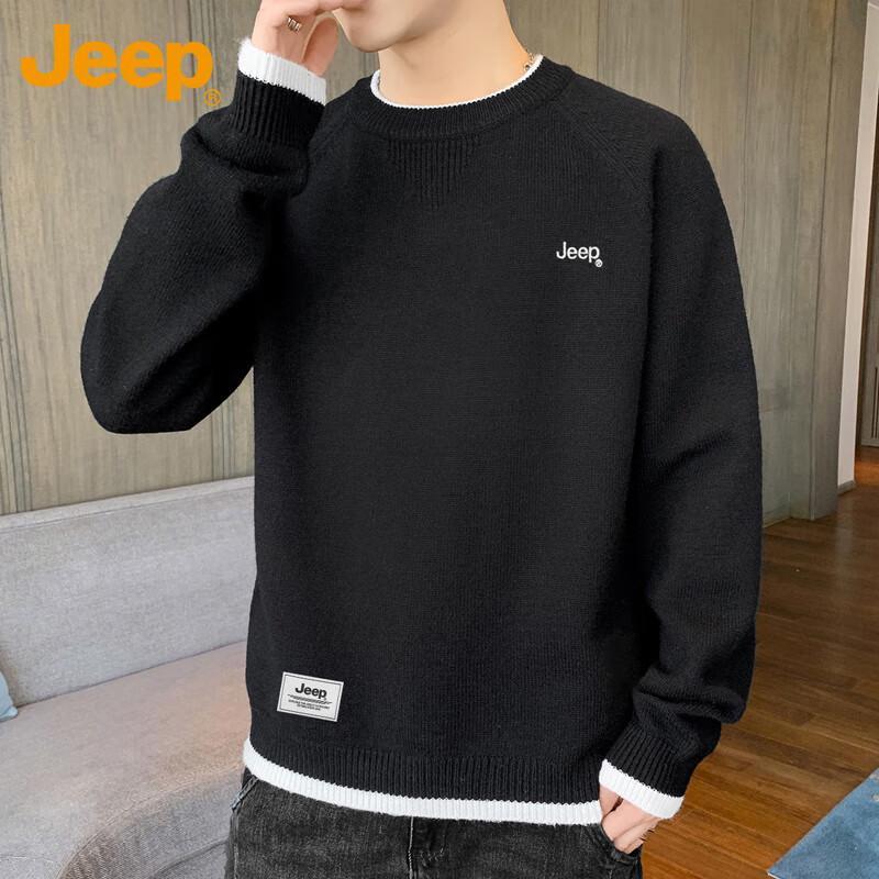 

JEEP Men s Loose Fit Round Neck Knit Sweater 2XL