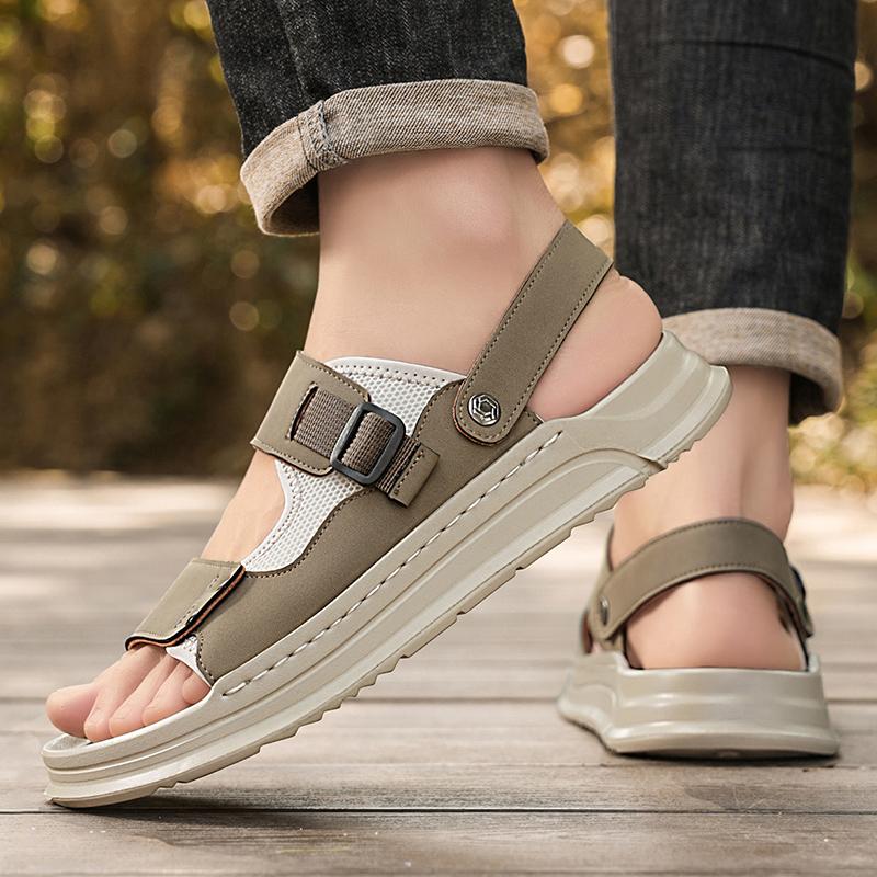 Fashion CYYTL Mens Sandals Outdoor Casual Shoes Beach Summer Walking Slides Slippers Comfort Luxury Designer Lightweight Leather Fashion