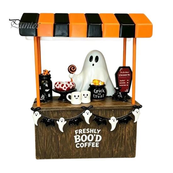Decorative Resin Figurines Halloween Ghost Figurine, Spooky Cart Statue for Seasonal Party Decor Home Garden Decor, Table Centerpiece Festive