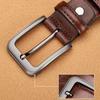 Texture Zinc Zinc Alloy Leather Belt Versatile Pin Buckle Belt Luxury Men PU Belt  Jeans Matching
