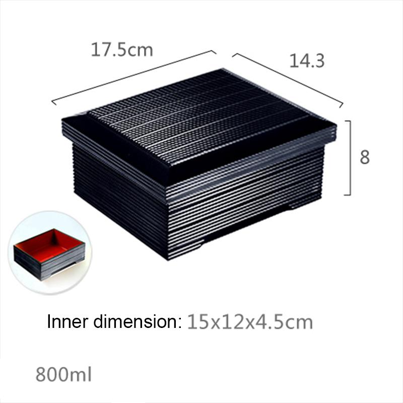 Japanese Style Bento Boxes Resin Japanese Eel Box Healthy Meal Prep Food Container Rice Sushi Catering Snack  Lunch Box With Lid