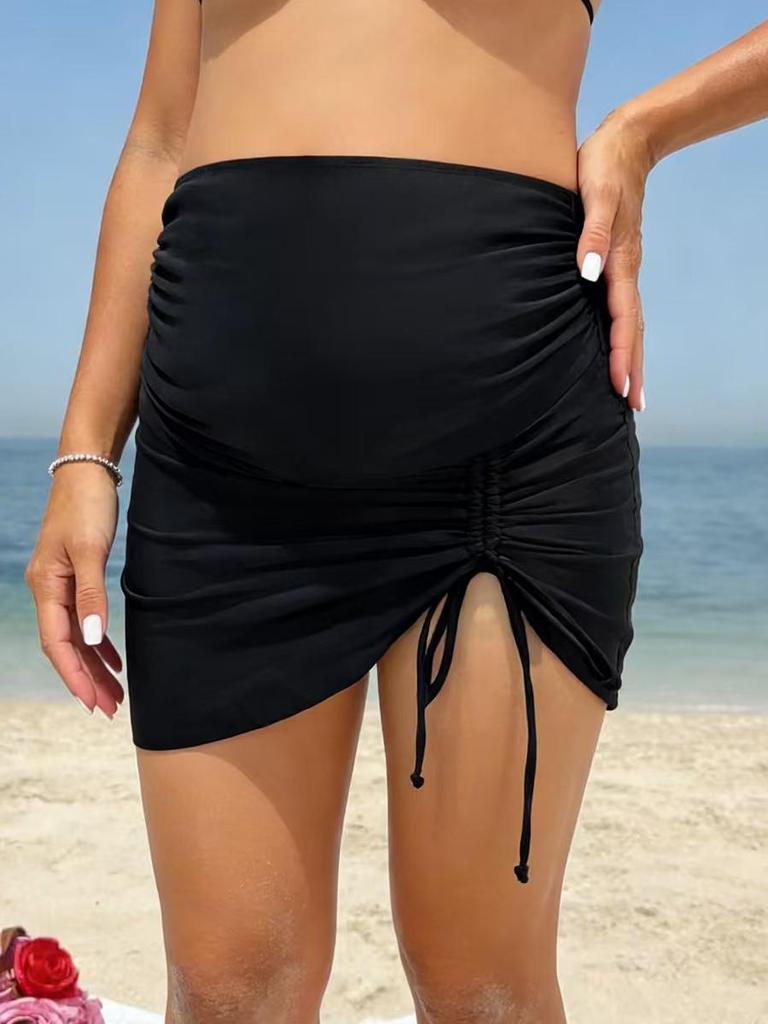Solid Color Lace-up Skirted Bikini - Sexy European & American Style 2022.