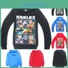 Vibrant Children's Roblox Print Hoodie Sweater With Long Sleeves And Comfortable Fit