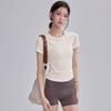New Yoga Clothes Short-sleeved Running Training Tops Quick-drying Tight Pilates Slim Elastic Fitness T-shirt
