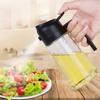 16oz/470ML Glass Oil Dispenser with Automatic Flip Lid 2in1 Kitchen Bottle,Cooking Sprayer,Leak-Proof Design,Oil Spray Bottle