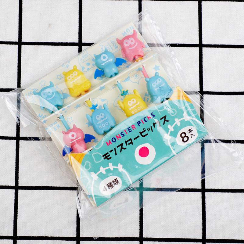 

8 шт. милые мультяшные вилки для фруктов, детские вилки для закусок, десертов, украшения, зубочистки, аксессуары для украшения салатов, палочки для торта