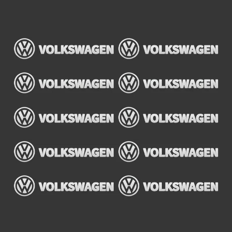

4/10pcs 3D Metal Car Interior Dekoration Stickers Badges Auto Styling For Volkswagen VW Scirocco GOLF MK6 Polo Tiguan PASSAT