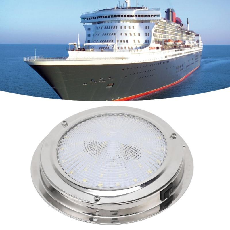 5.5in Marine Ceiling Dome Light 42LED IP65 Waterproof Interior Interior Surface Mount Light For Caravan RV Boat Yacht