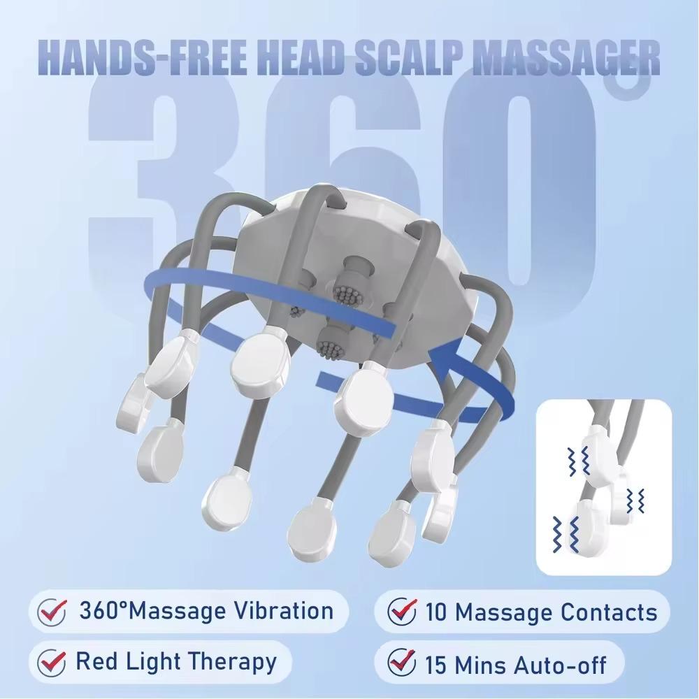 Octopus Claw Electric Head Massager Stress Relief Scalp Massager  For Relaxation Stress Migraine