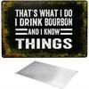 Bourbon Rules Metal Sign Vintage Style, Funny Gift for Men, Bar & Home Decor