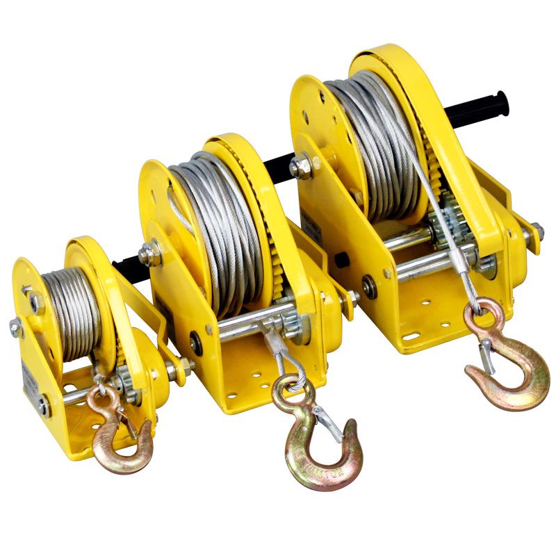 Compact Two-Way Self-Locking Manual Winch Crane