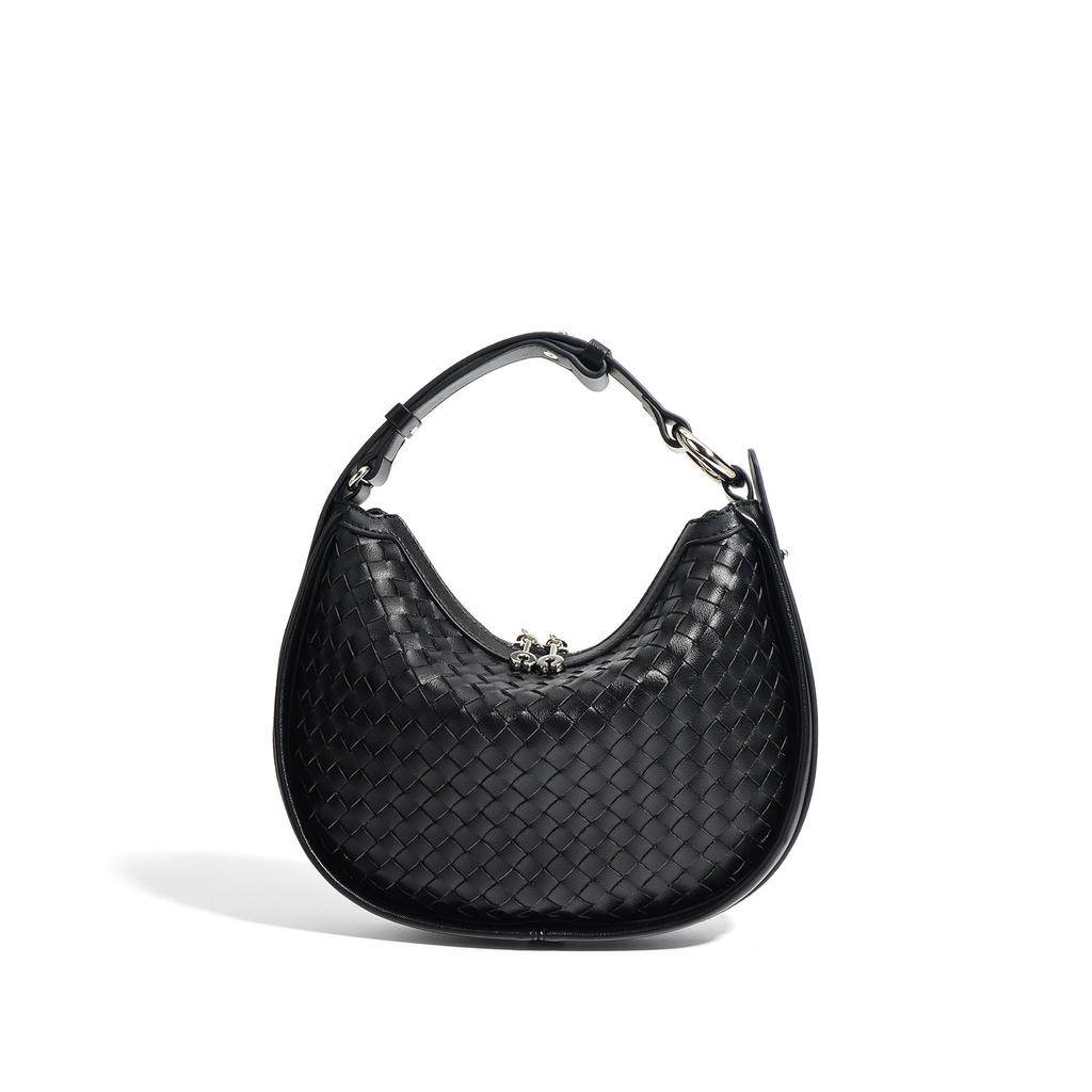 Shoulder Bag, High-end Woven Handbag, Women's Soft Leather Fashionable Dumpling Bag, Daily Commuting Women's Shoulder Bag