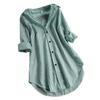 Cotton Linen Women's Shirt 4XL Plus Size Long Sleeve Turn Down Collar Blouse Women Beach Style Women Autumn Clothes Top Chic
