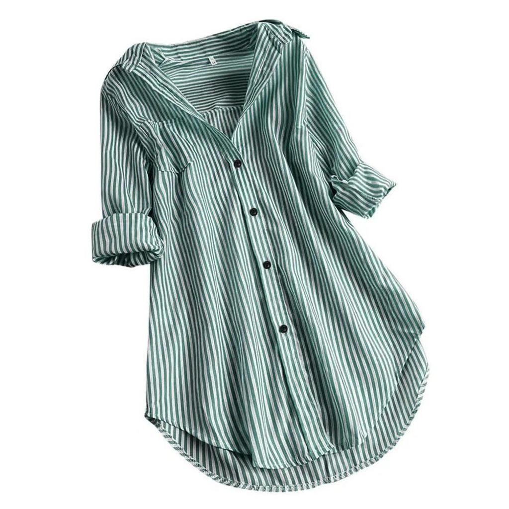 Cotton Linen Women's Shirt 4XL Plus Size Long Sleeve Turn Down Collar Blouse Women Beach Style Women Autumn Clothes Top Chic