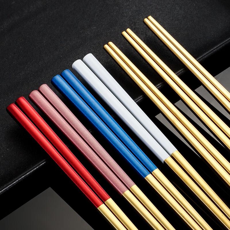 Gold-Plated Square Chopsticks