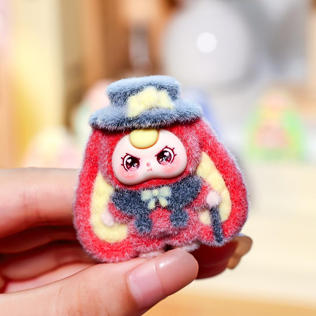 9Pcs Baby Three Flocked Cartoon Gentleman Mini Bean Dolls Cute 4Cm Desktop Ornaments Bag Accessories For Kids  Toys