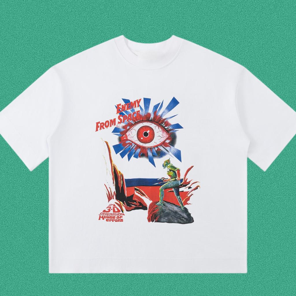 Hot House Of Short Sleeve Correct Version Printed Ins American Streetwear Cotton Tshirt Errors
