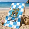 Custom Name Beach Towel Coventry Football Club Crest Microfiber Beach Towel, Lightweight for Summer Travel, Swimming Pool Fan Birthday Gift