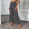 Women's Black Wide Leg Cropped Pants