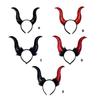 Halloween Cloth Devil Horn Headdress Nonslip Comfort Stretchable Unisex Hairband Props For Daily Use Event