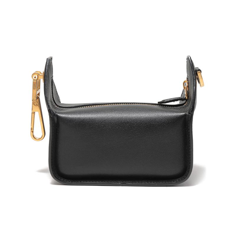 Bally Solid Color Zipper Closure Leather Pillow Bag Crossbody Shoulder Bag Women Bags Black 6303098