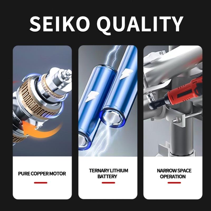 Cordless Ratchet Wrench Set Functional Electric Ratchet Wrench 18V Power Ratchet Tool For Various Application