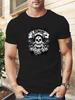 Lucky Cards Skull Graphic T-shirt - Black Casual Summer Tee with Ace of Spades Design