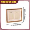 Double Medals Display Case Box Gifts Tabletop Decor Collectible Photo Frame Wood for Patches Runners
