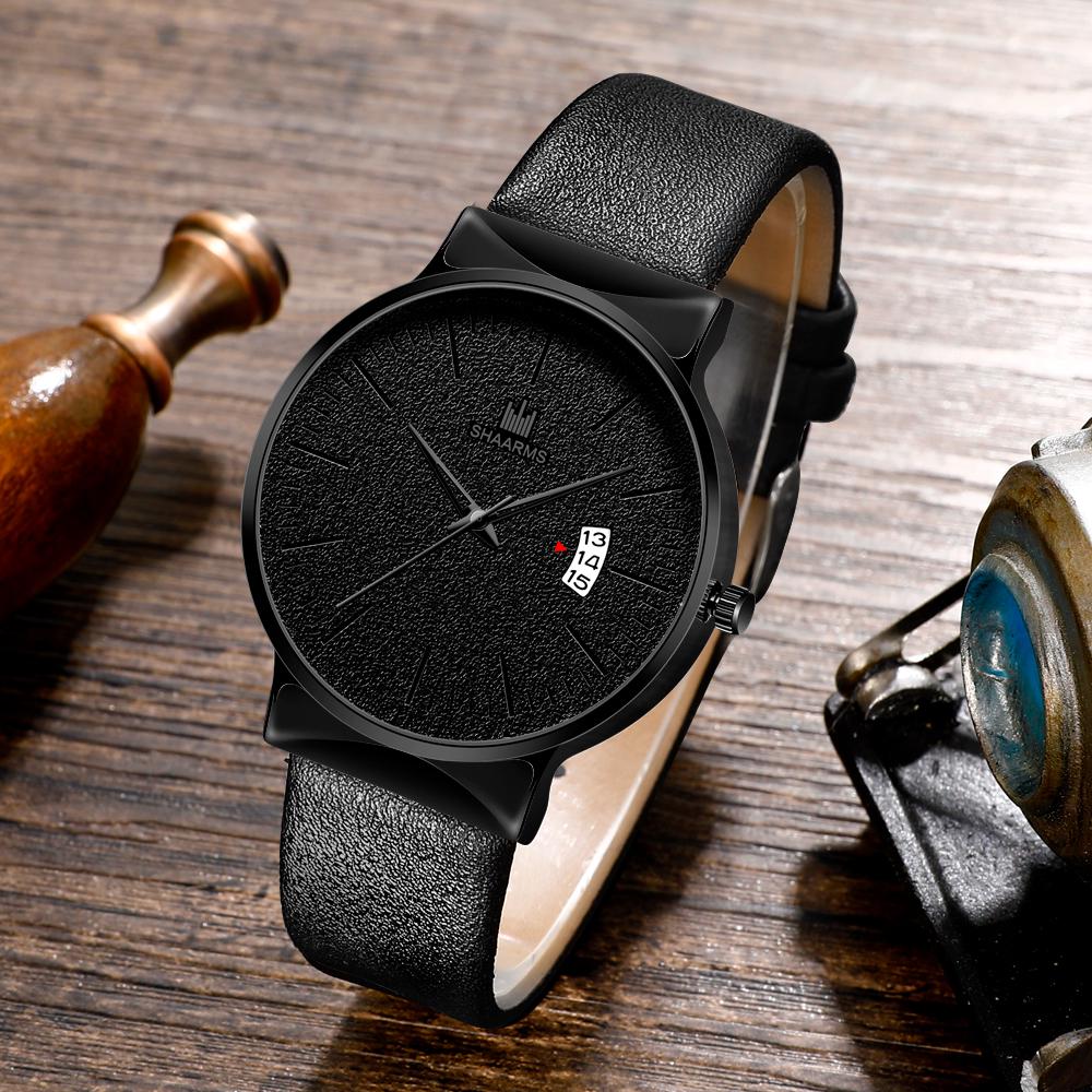 Goedkope Herenhorloge luxe roségouden analoge quartz horloge casual heren  lederen klok kopen — gratis levering, eerlijke reviews met foto's — Joom