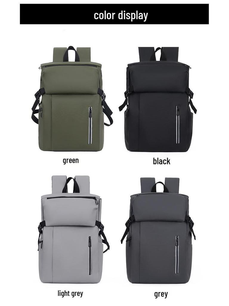 Minimalist Water-resistant Leather Backpack - Ideal for Men, Students, and Commuters