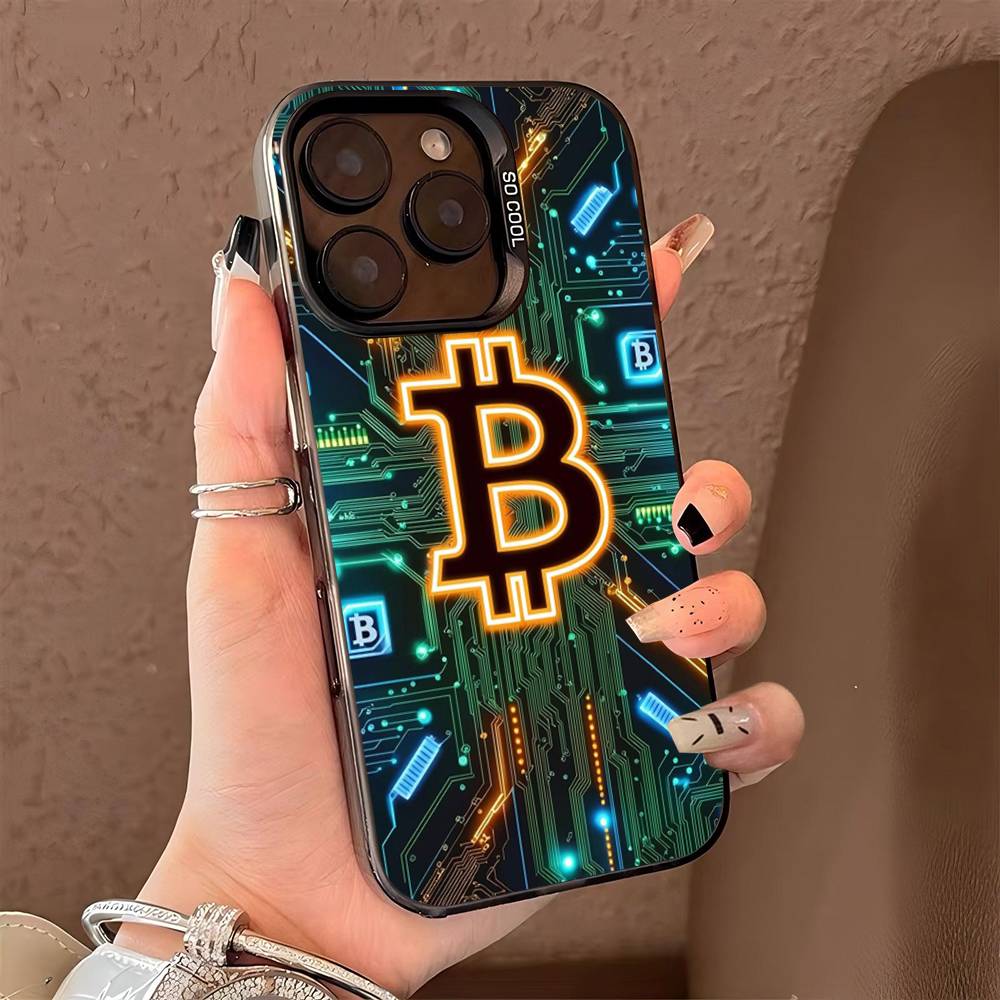 Bitcoin Color Phone Case For IPhone 17 16 15 14 13 12 11 Pro Max Plus Pro Shell