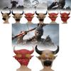 Terrifying Bull Demon King Latex Mask Ideal For Halloween Celebrations And Events