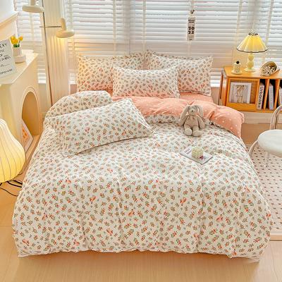 Flower Botanical Duvet Cover Set 3pcs Floral Bedding Set for Kids and Adults Comforter Covers Pillowcases, Washable Home Textil