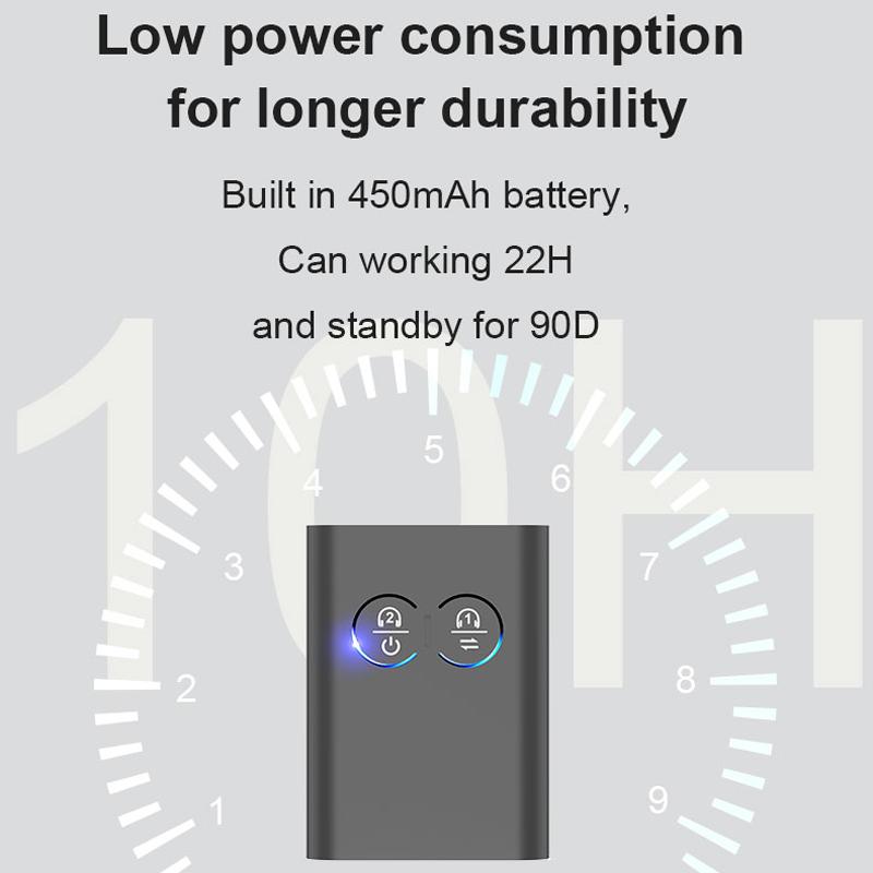 2 In 1 aptX Bluetooth Audio Receiver Transmitter aptX-Adaptive AD/HD/LL AAC 3.5MM AUX HiFi Music Multipoint Wireless Adapter